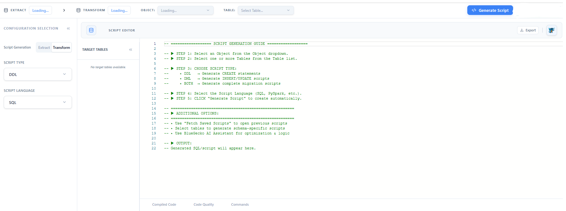 Deployable ETL Packages Generated from a Mapping